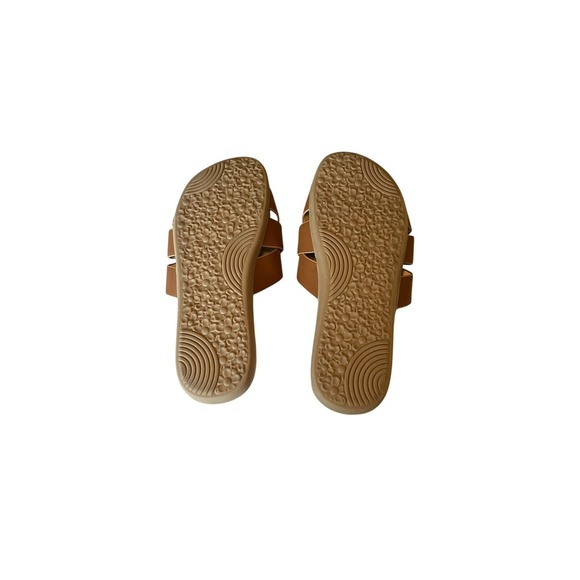 Cliffs by White Mountain Brown Cross Band Comfort Slide Sandals - Picture 3 of 3